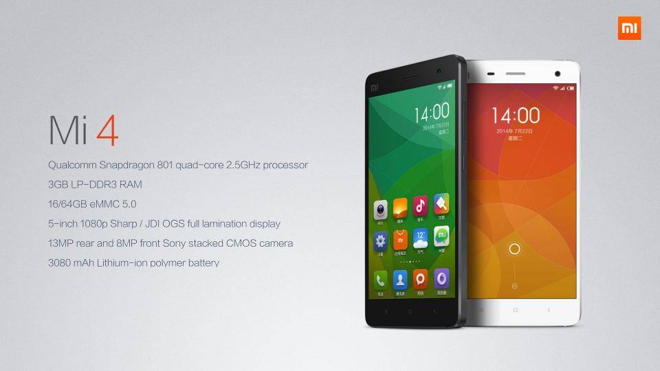 Xiaomi Mi 4 revealed with top-end specs, Mi Band smartband companion